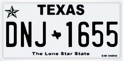 TX license plate DNJ1655