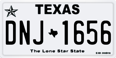 TX license plate DNJ1656