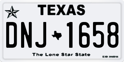TX license plate DNJ1658