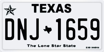 TX license plate DNJ1659