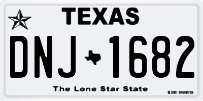 TX license plate DNJ1682
