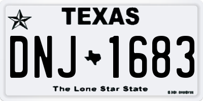 TX license plate DNJ1683