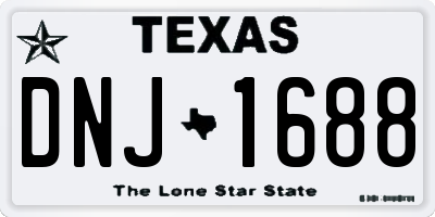 TX license plate DNJ1688