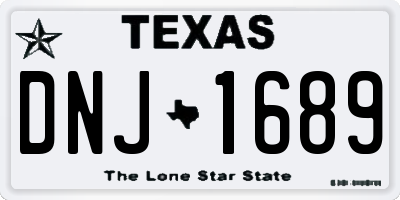 TX license plate DNJ1689