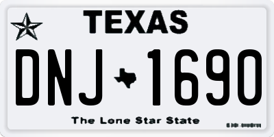 TX license plate DNJ1690