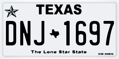TX license plate DNJ1697