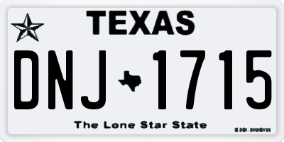 TX license plate DNJ1715