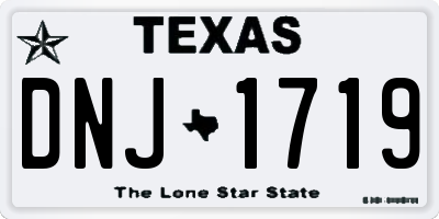 TX license plate DNJ1719