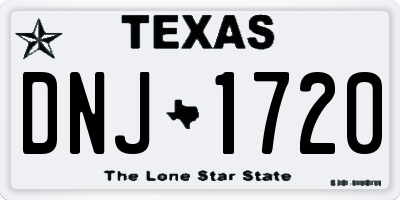 TX license plate DNJ1720