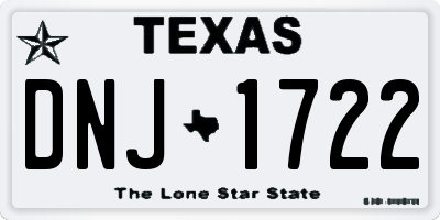 TX license plate DNJ1722