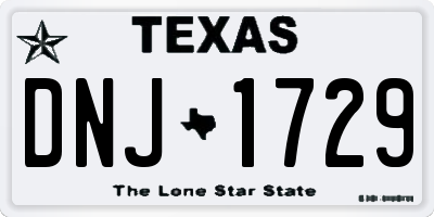TX license plate DNJ1729
