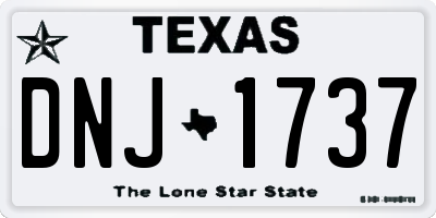 TX license plate DNJ1737