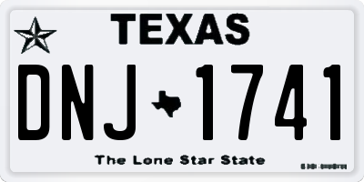 TX license plate DNJ1741