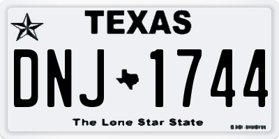 TX license plate DNJ1744