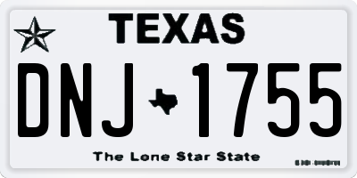 TX license plate DNJ1755