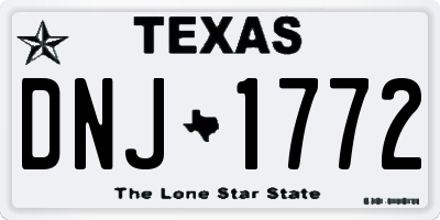 TX license plate DNJ1772