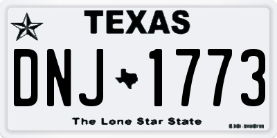 TX license plate DNJ1773
