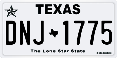TX license plate DNJ1775