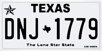 TX license plate DNJ1779