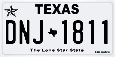 TX license plate DNJ1811