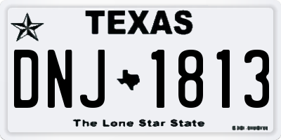 TX license plate DNJ1813