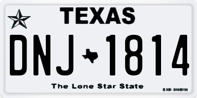 TX license plate DNJ1814