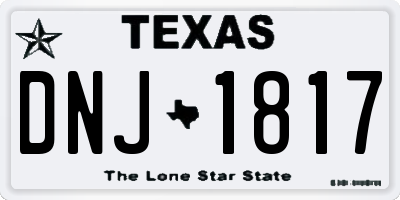 TX license plate DNJ1817