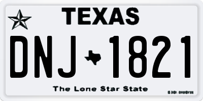 TX license plate DNJ1821