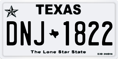 TX license plate DNJ1822