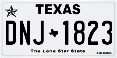 TX license plate DNJ1823