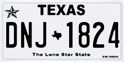 TX license plate DNJ1824