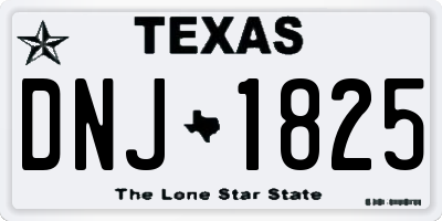 TX license plate DNJ1825