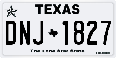 TX license plate DNJ1827