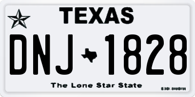 TX license plate DNJ1828