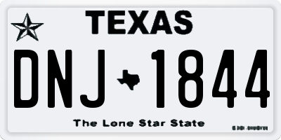 TX license plate DNJ1844
