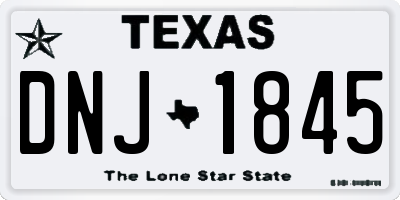 TX license plate DNJ1845