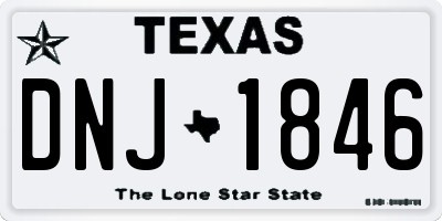 TX license plate DNJ1846