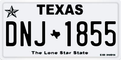 TX license plate DNJ1855
