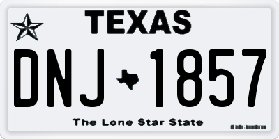 TX license plate DNJ1857