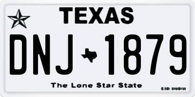 TX license plate DNJ1879