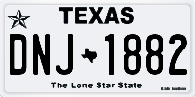 TX license plate DNJ1882
