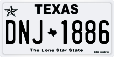 TX license plate DNJ1886