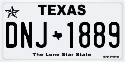 TX license plate DNJ1889