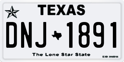 TX license plate DNJ1891
