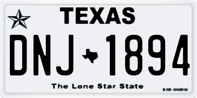 TX license plate DNJ1894