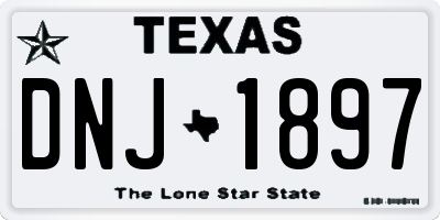 TX license plate DNJ1897