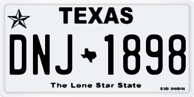 TX license plate DNJ1898