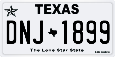 TX license plate DNJ1899