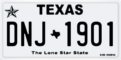 TX license plate DNJ1901