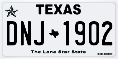 TX license plate DNJ1902